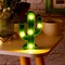 12 Pieces Western Party Decor Cactus Light Centerpieces Mexican Fiesta Party Decorations Night LED Tabletop Lamp Cactus Cute Mini Light for Bedroom Garden Home Cinco De Mayo Gift